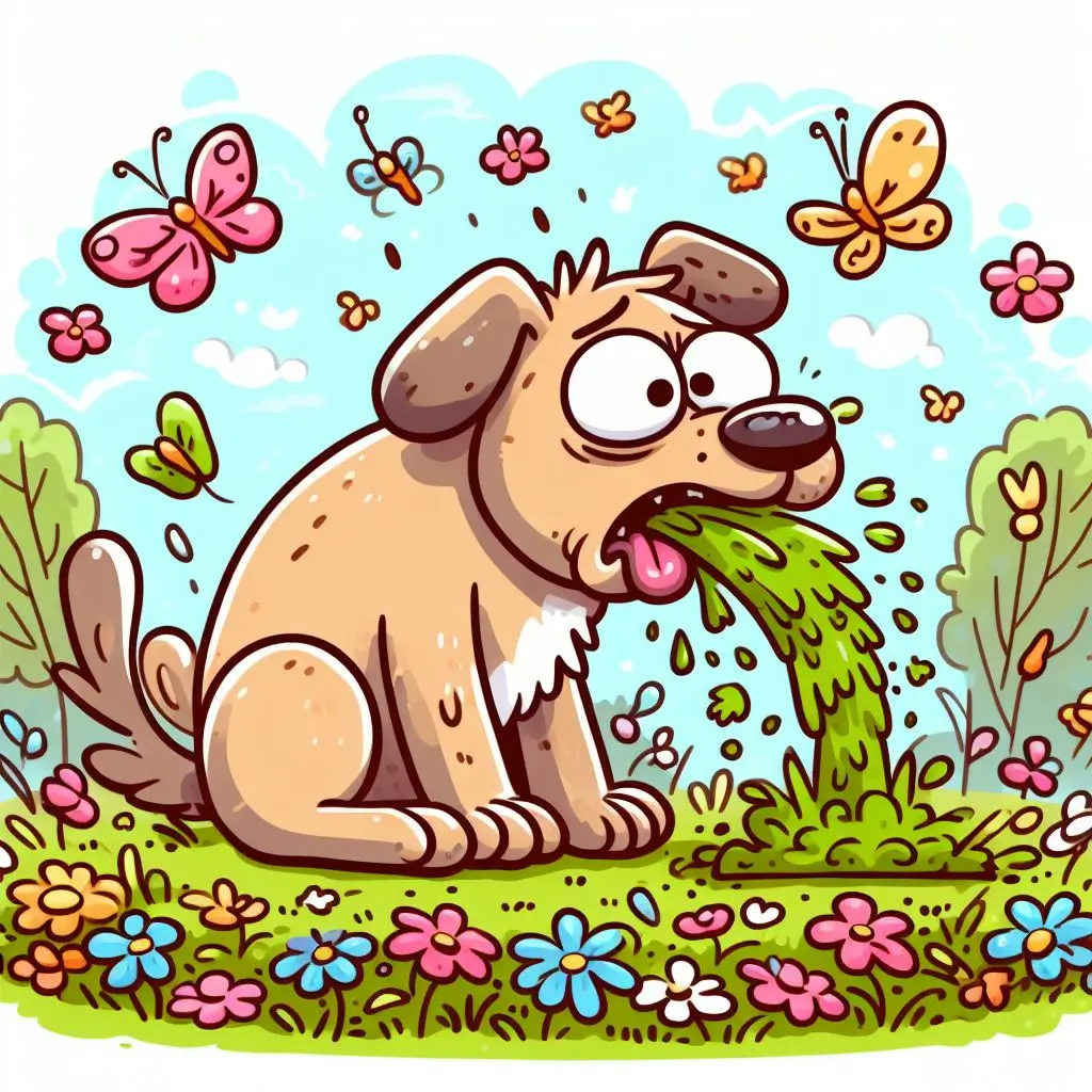 How Long After Eating Grass Will a Dog Vomit?